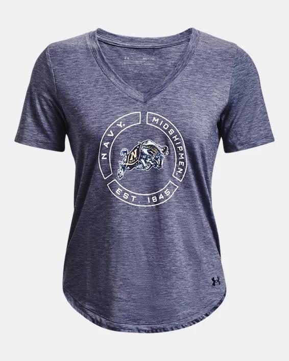 Women's UA Breezy Collegiate Sideline V-Neck T-Shirt Product Image