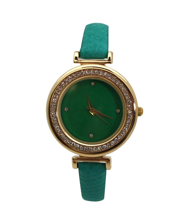 Olivia Pratt Soft Leather Solid Colors and Rhinestones Women Watch Product Image