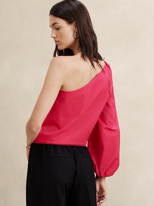 Taffeta One-Shoulder Top Product Image