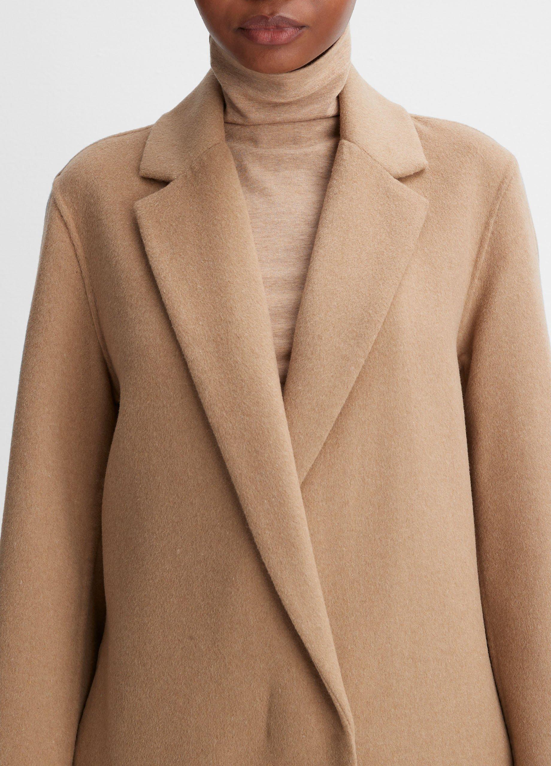 Classic Wool-Blend Straight Coat Product Image