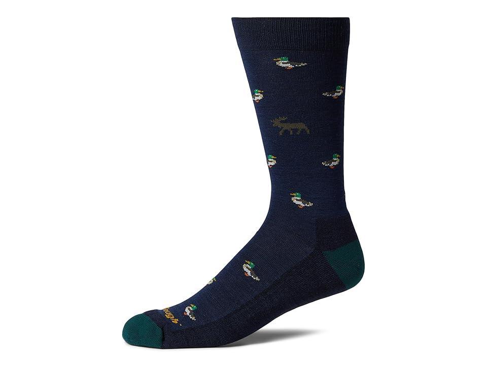 Darn Tough Vermont Duck Duck Moose Crew Lightweight with Cushion (Eclipse) Men's Crew Cut Socks Shoes Product Image