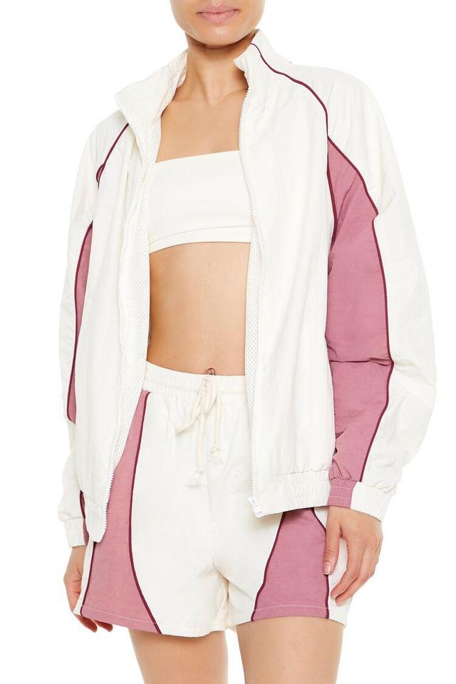 Colorblock Zip-Up Bomber Jacket | Forever 21 Product Image