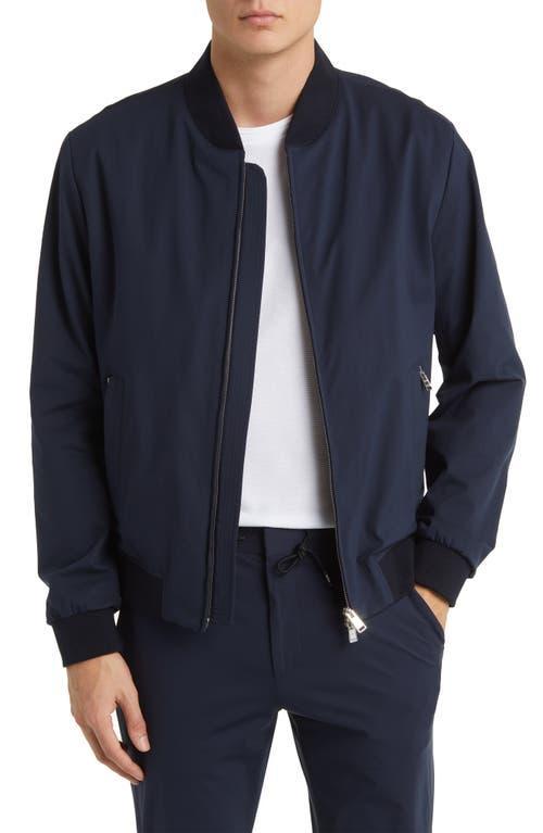 Mens Slim-Fit Nylon Bomber Jacket Product Image