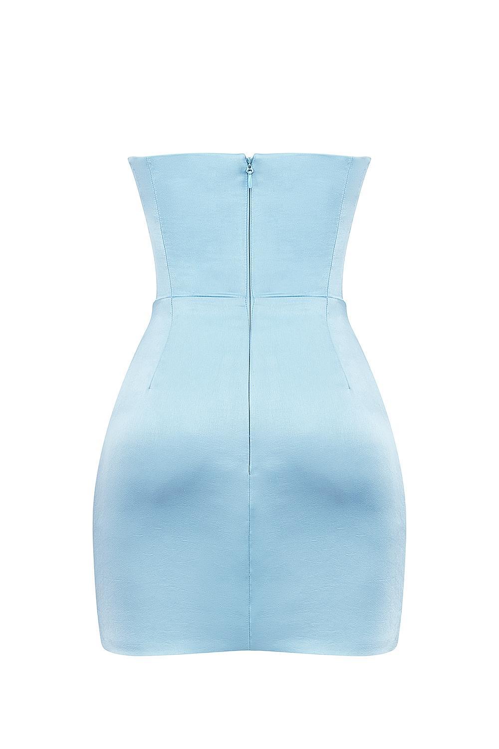 Odelle Ocean Blue Strapless Mini Dress Product Image