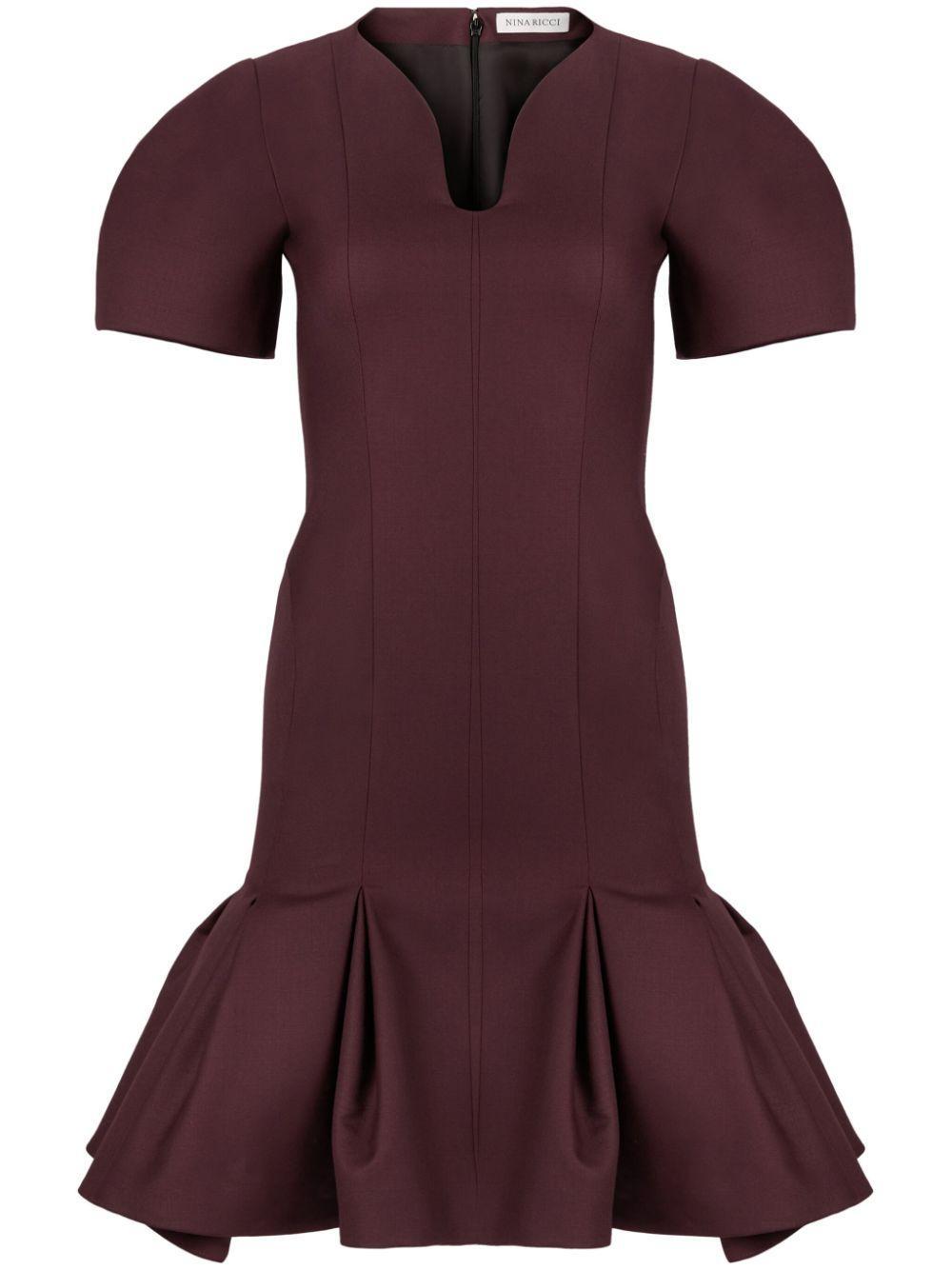 peplum-hem wool dress product image