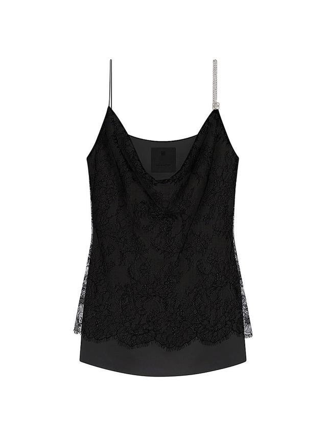 Womens Top In Lace With Chain Detail Product Image