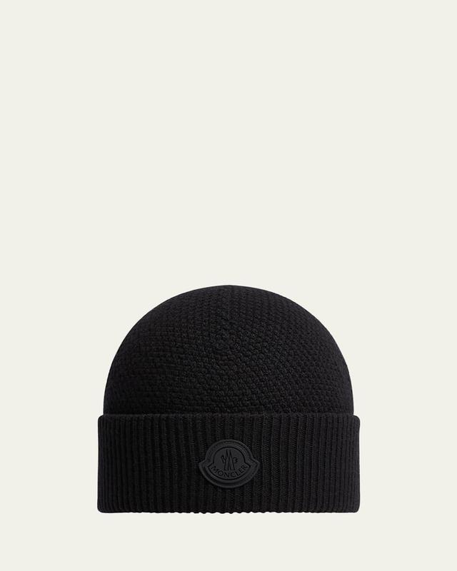 Mens Tonal Wool Logo Beanie Product Image