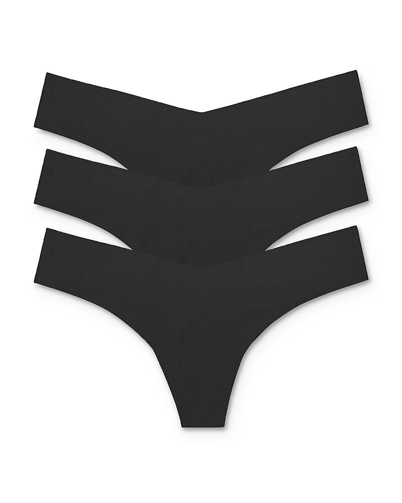 Commando Classic Thong 3-Pack Black/Black) Women's Underwear Product Image