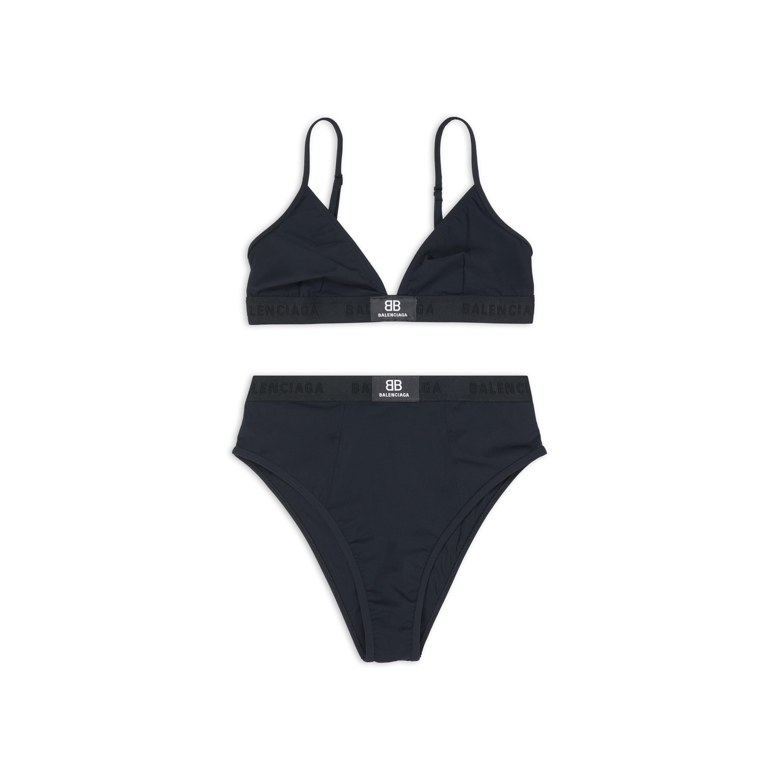 Women's Sporty Bikini Set  in Black Product Image