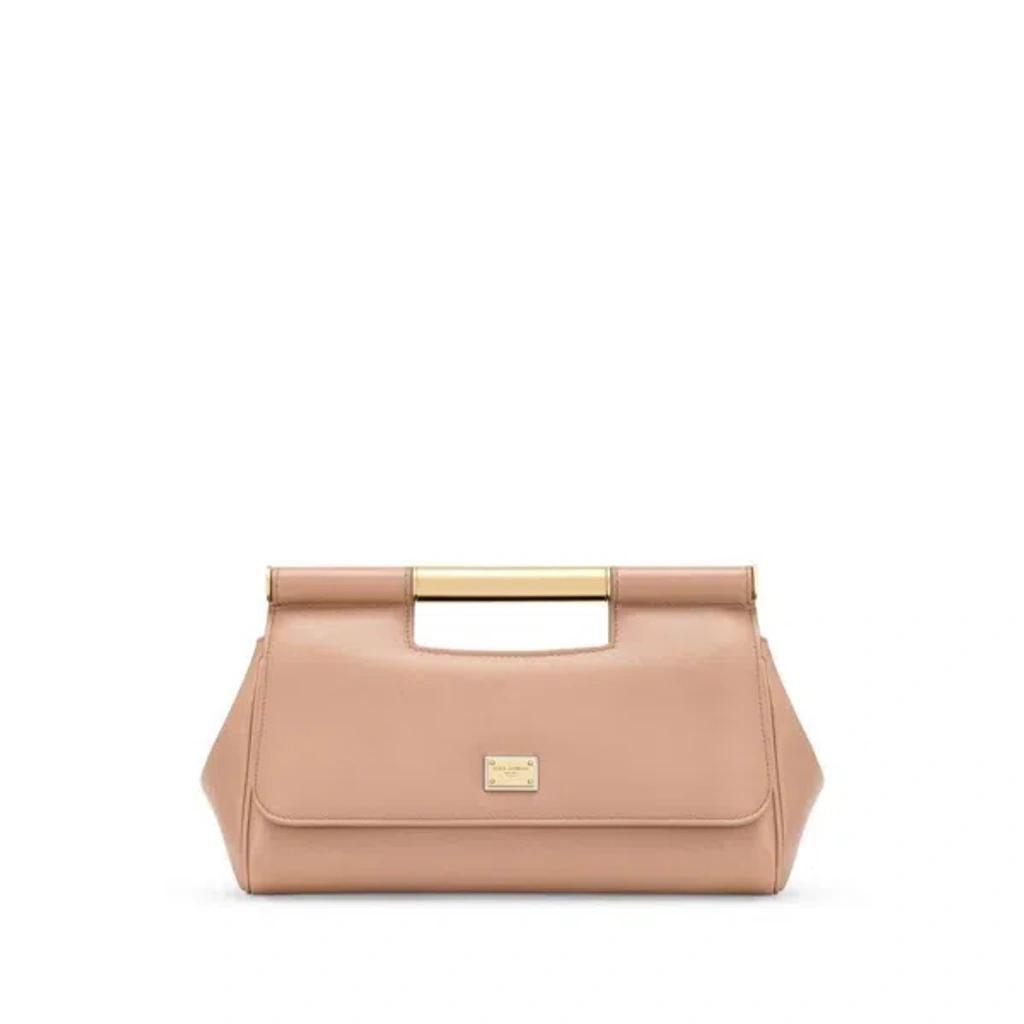 Plonge Clutch In Beige Product Image