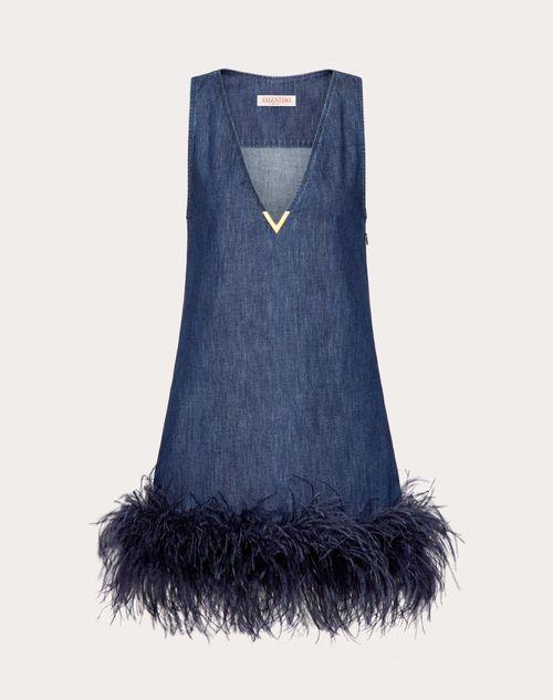 CHAMBRAY DENIM SHORT DRESS  Product Image