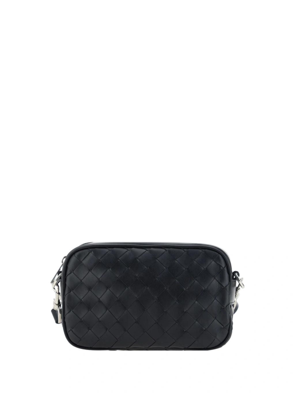 BOTTEGA VENETA Avenue Mini Shoulder Bag In Black-silver Product Image