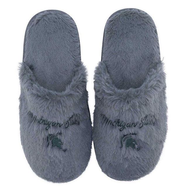 Womens ZooZatz Michigan State Spartans Team Faux Fur Slippers Product Image