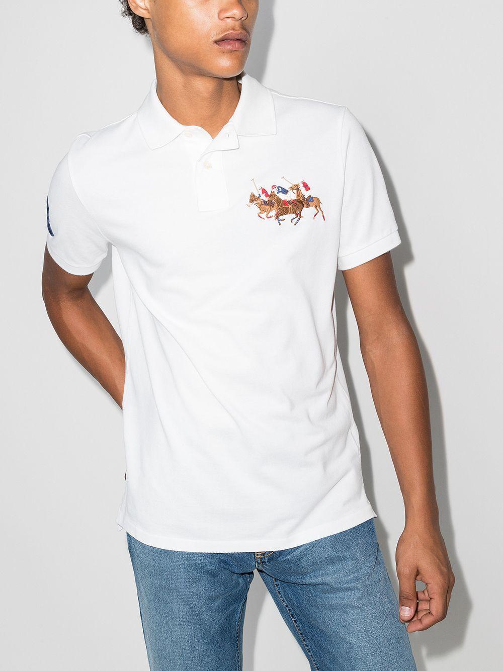 Polo-embroidered Polo Shirt In White Product Image