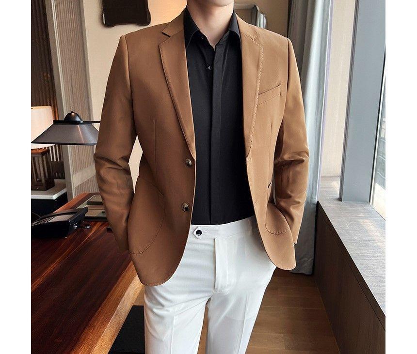 Plain Single-Breasted Blazer Product Image