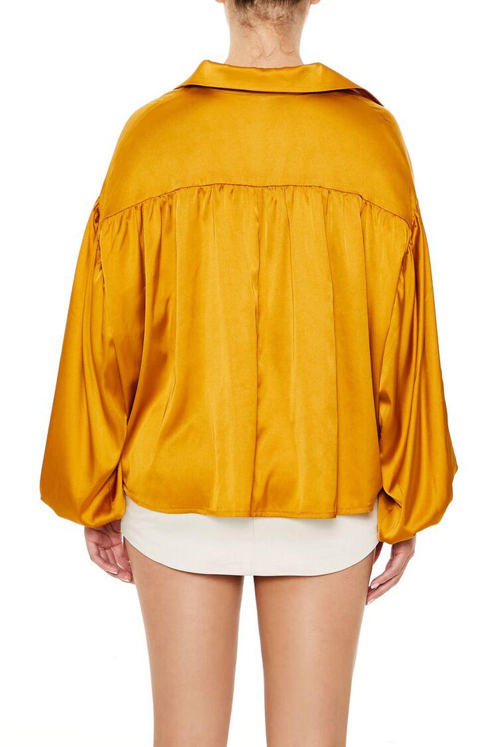 Satin Balloon-Sleeve Shirt | Forever 21 Product Image