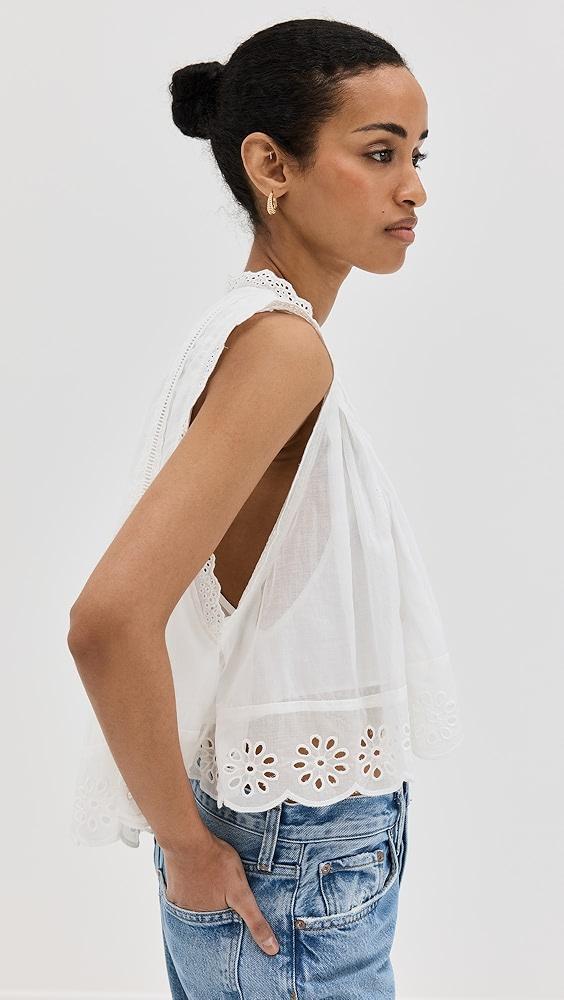 FARM Rio Off-White Sleeveless Blouse | Shopbop Product Image