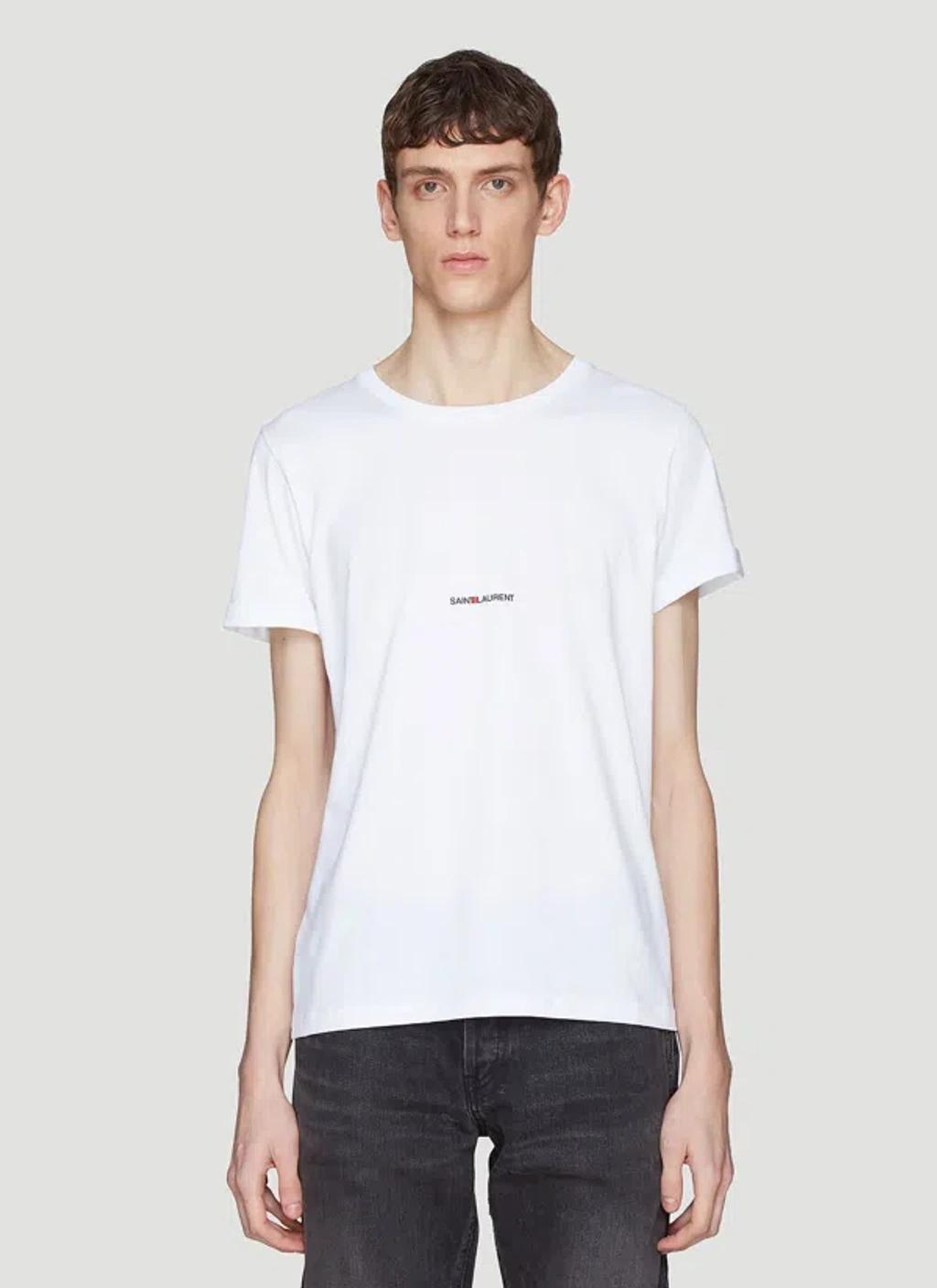 Men's Logo Print T-shirt In White Product Image