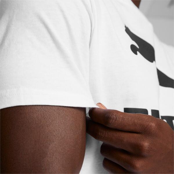 PUMA Classics Logo Men's T-Shirt in White/Black Product Image