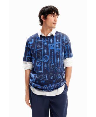 Men's Arty motif T-shirt Product Image