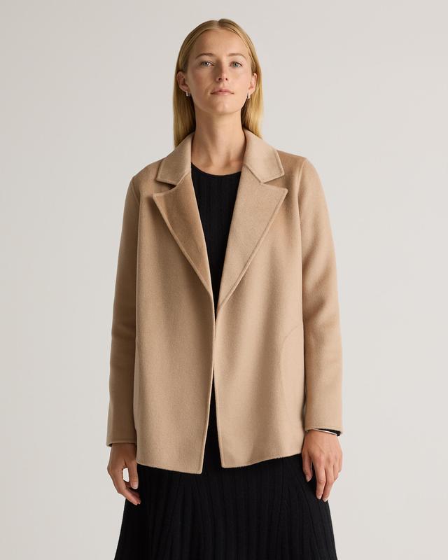 100% Mongolian Cashmere Double-Faced Open Blazer  Product Image