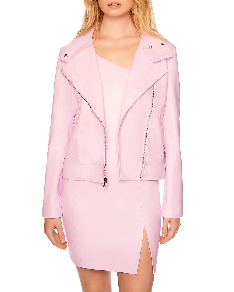 Susana Monaco Faux Leather Moto Jacket Product Image