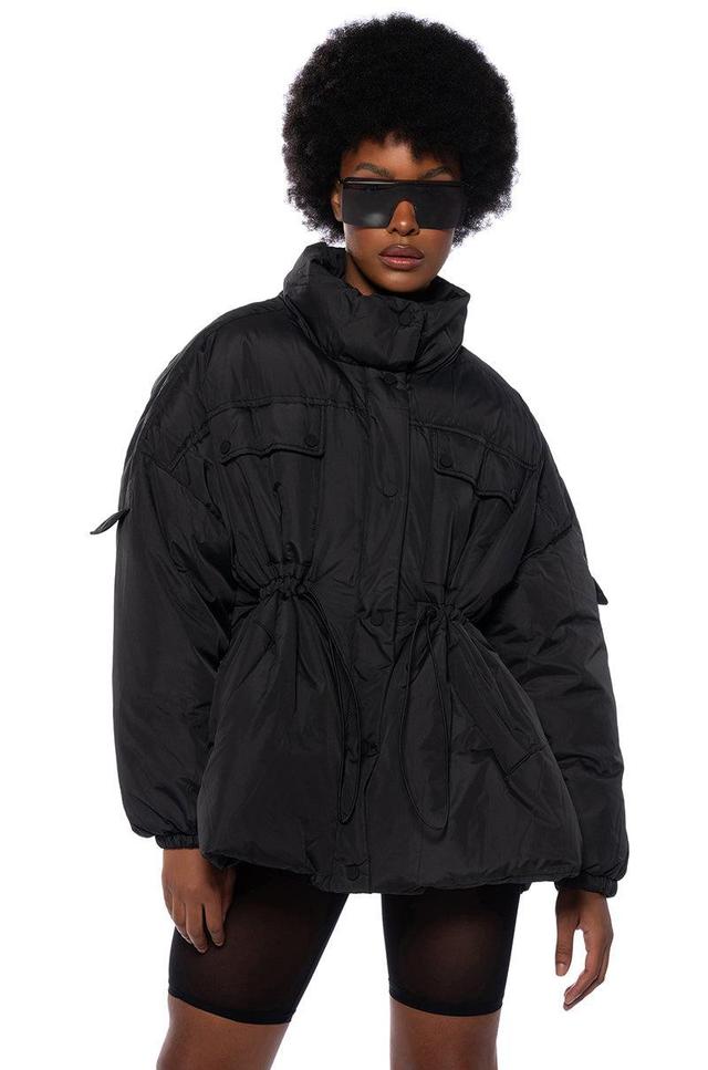 CLASSIC CINCHED WAIST PUFFER JACKET Product Image