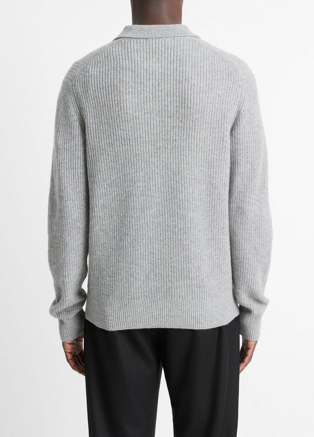 Shaker Wool-Cashmere Quarter-Zip Polo Sweater Product Image