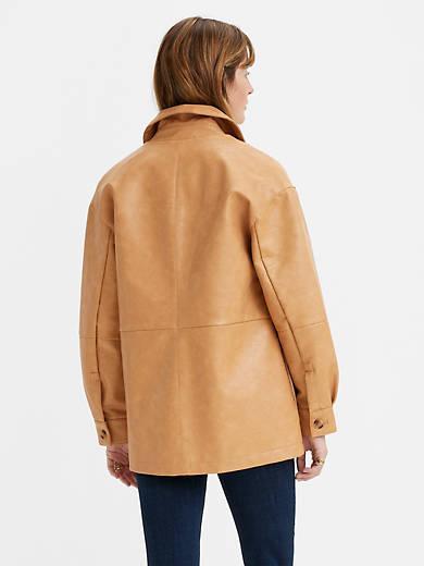 Levis Faux Leather Vintage Blazer Jacket - Womens Product Image
