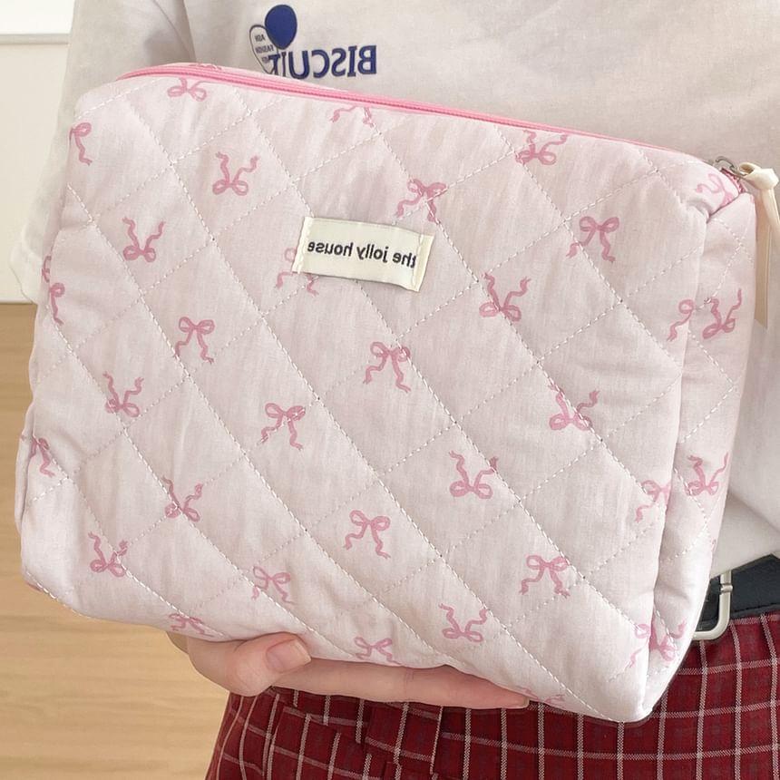 Bow Fabric Pouch / Makeup Bag / Clutch Product Image