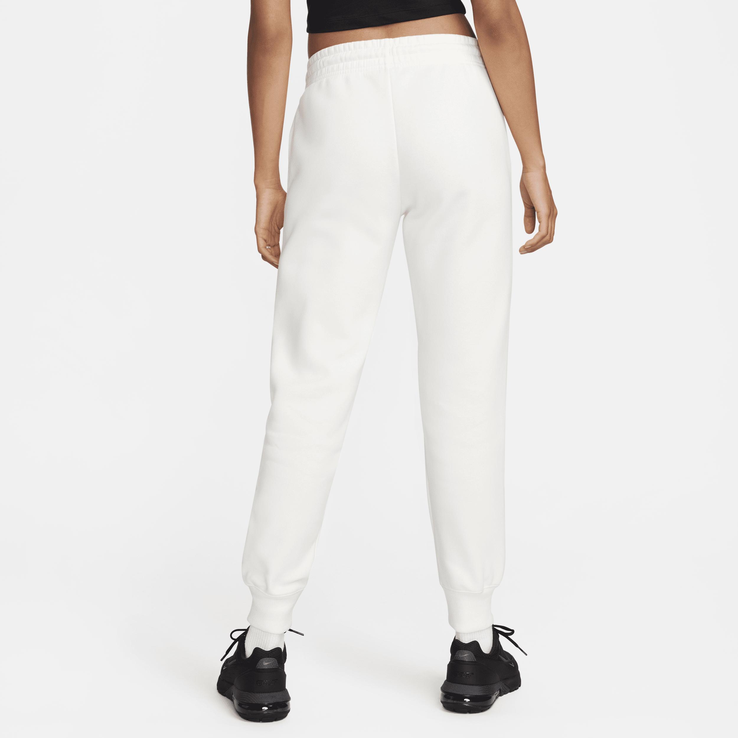 Nike Womens Nike NSW Phoenix Fleece MR Pants - Womens Black/Sail Product Image