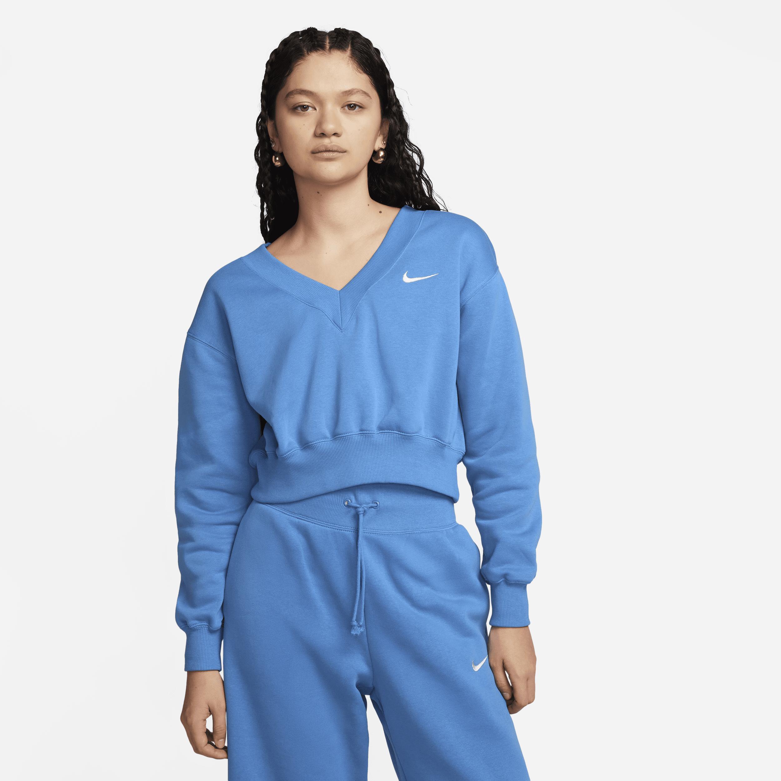 Women's Nike Sportswear Phoenix Fleece Cropped V-Neck Top Product Image