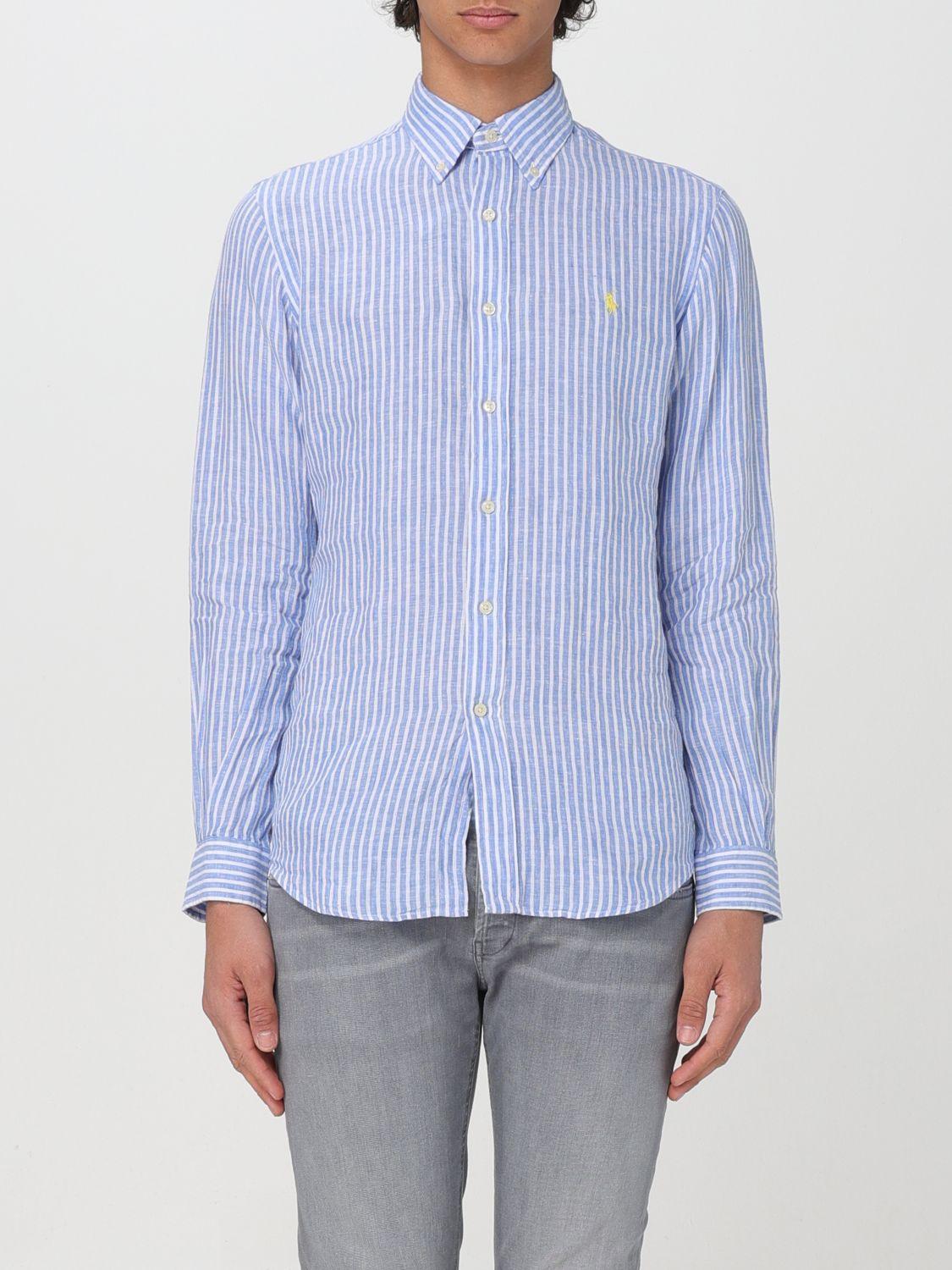 Shirt  Men Color Gnawed Blue Product Image