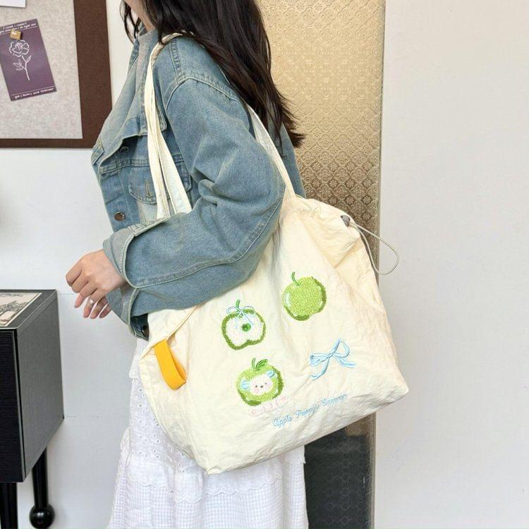 Cartoon Patterned Drawstring Shopper Bag Product Image