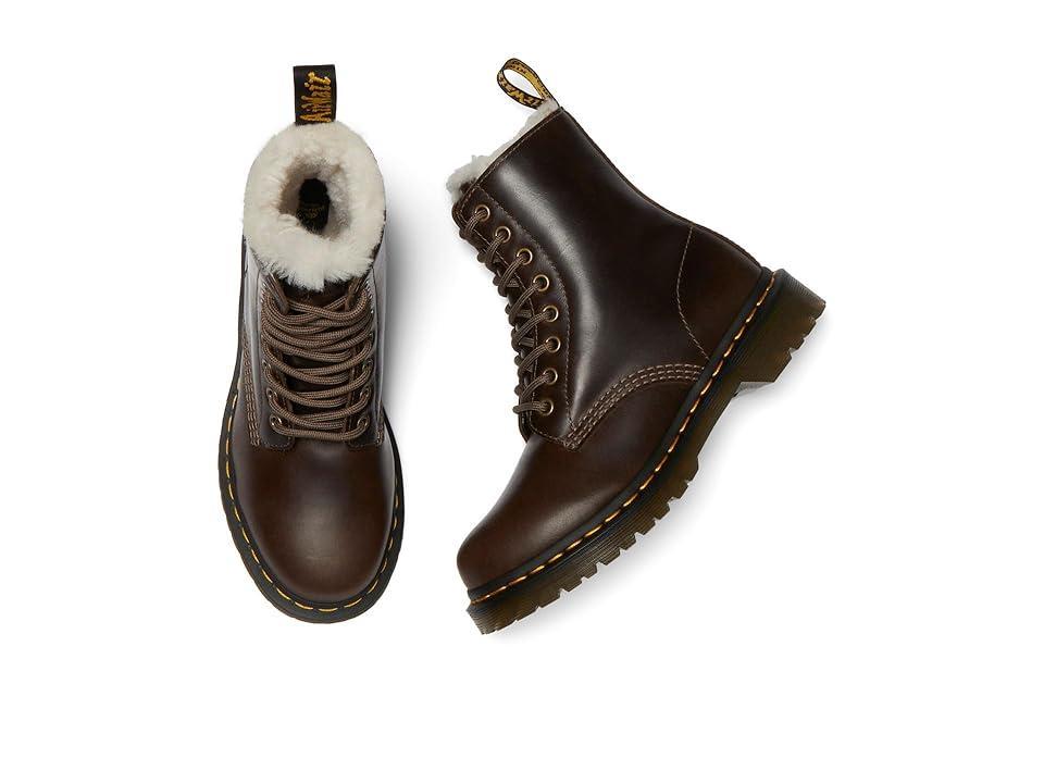 Dr. Martens 1460 Serena Faux Fur Lined Lace-Up Boots (Dark ) Women's Boots Product Image