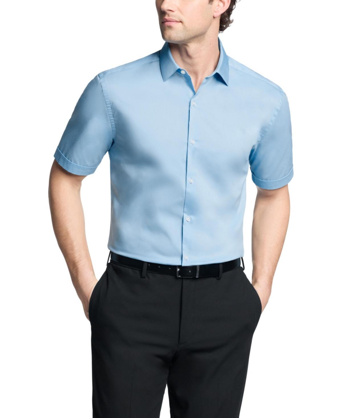 Van Heusen Mens Flex Collar Slim Fit Short Sleeve Dress Shirt Product Image