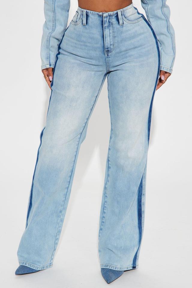 Speed It Up Stretch Straight Leg Jeans - Light Wash Product Image