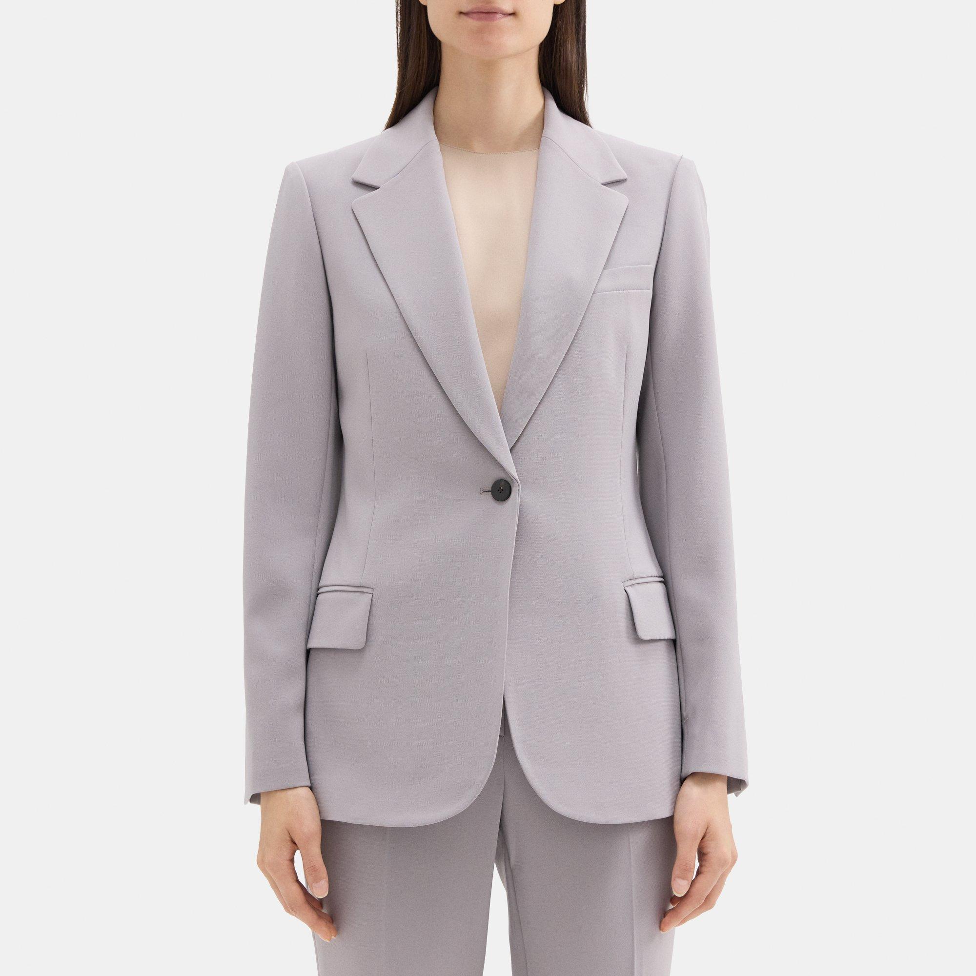 Crepe Fitted Blazer | Theory Outlet Product Image