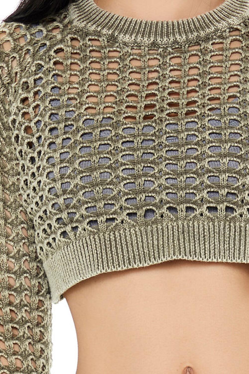 Cropped Netted Sweater | Forever 21 Product Image