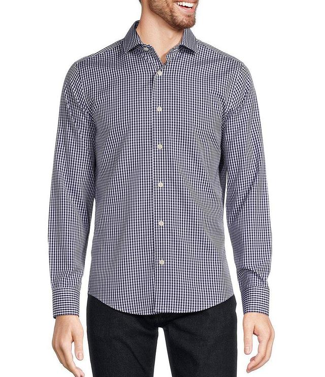 Murano Slim-Fit Non-Iron Italian Cotton Check Long-Sleeve Woven Shirt Product Image