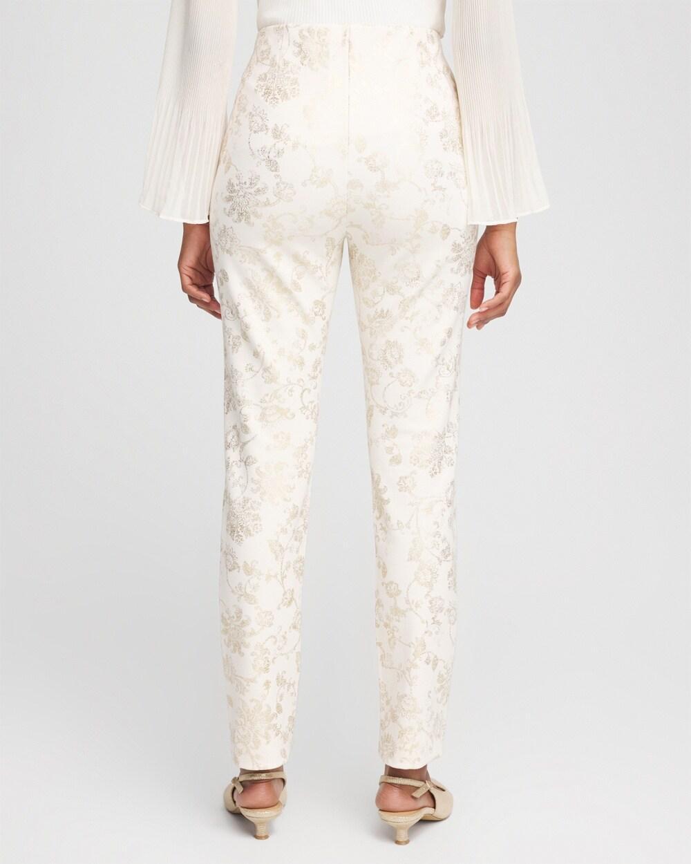 Juliet Foiled Ponte Ankle Pants Product Image