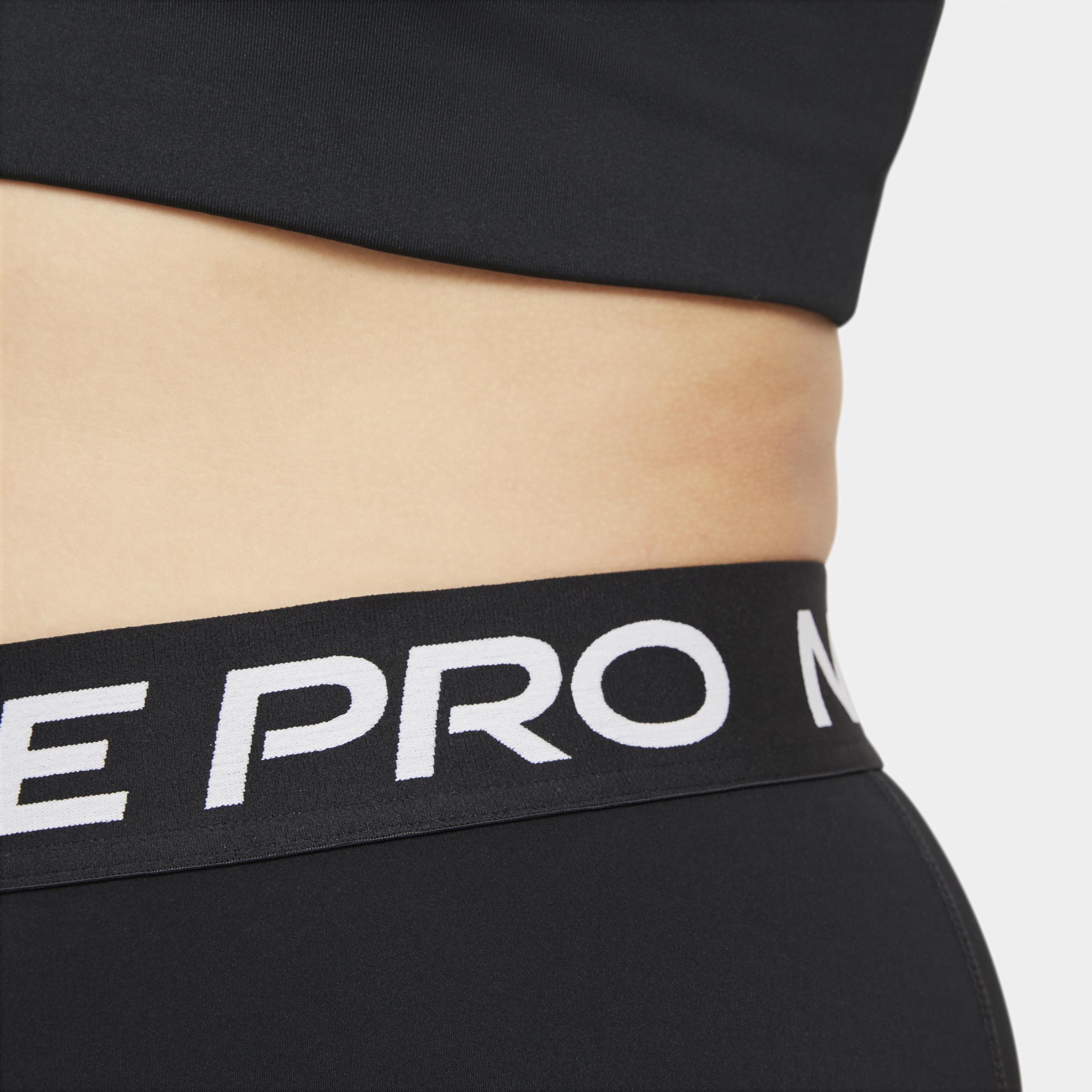 Women's Nike Pro Mid-Rise Crop Mesh Panel Leggings Product Image