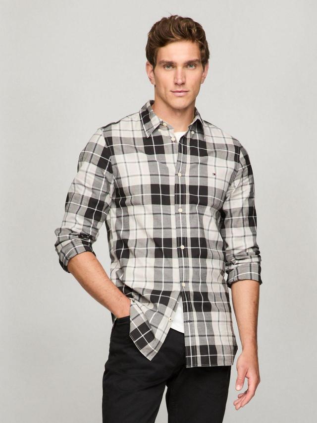 Tommy Hilfiger Men's THFlex Plaid Slim Fit Poplin Shirt Product Image