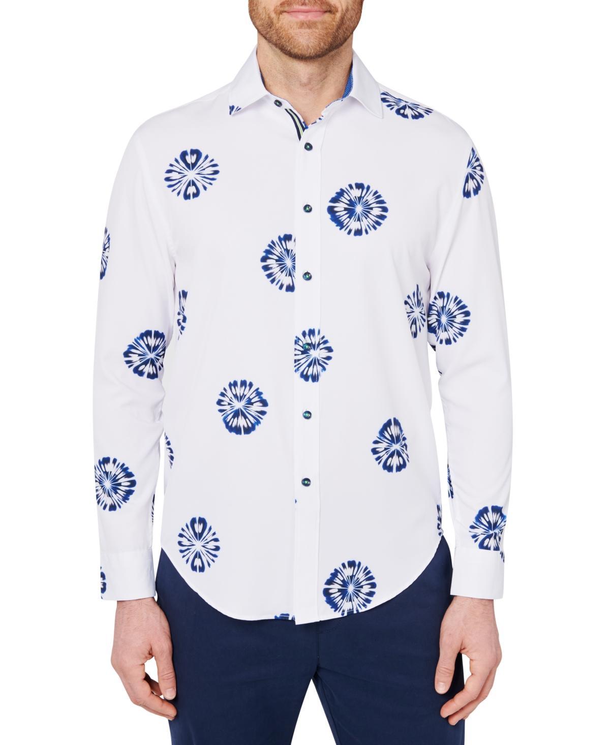 Society of Threads Mens Slim Fit Non-Iron Floral Performance Stretch Button-Down Shirt Product Image