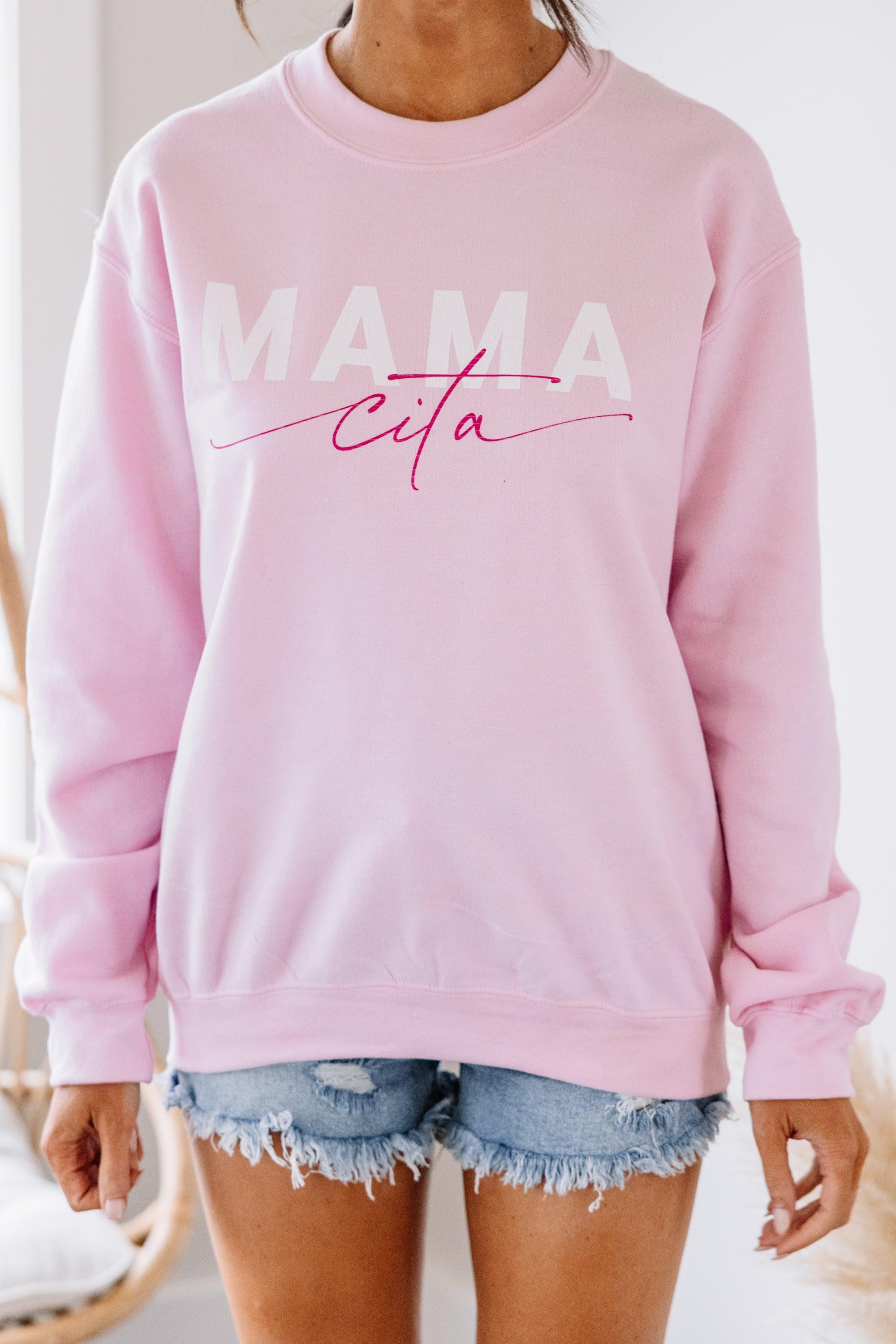 Mamacita Light Pink Graphic Sweatshirt Female Product Image