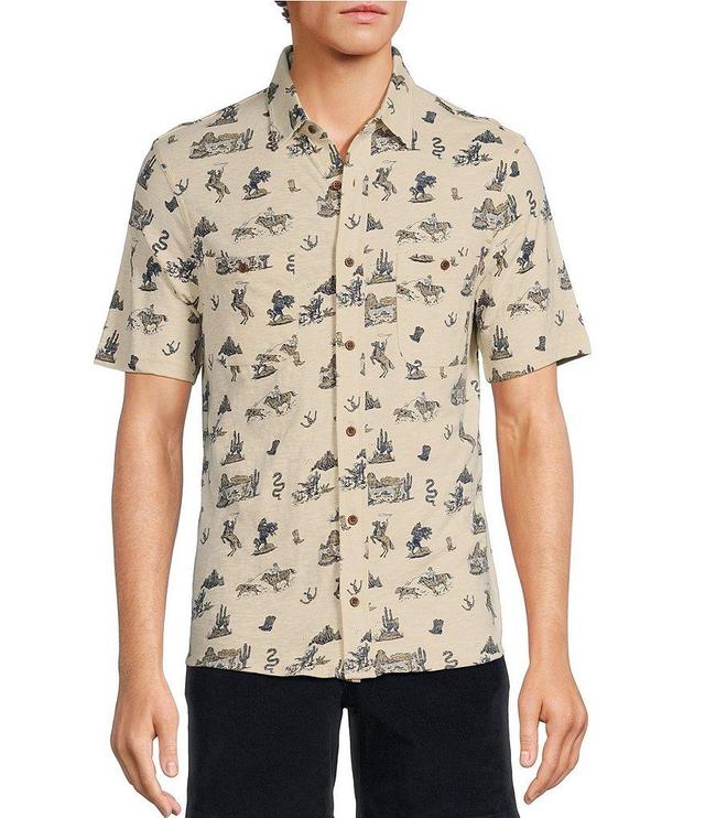 Rowm On The Range Short Sleeve Western Conversational Print Coatfront Shirt Product Image