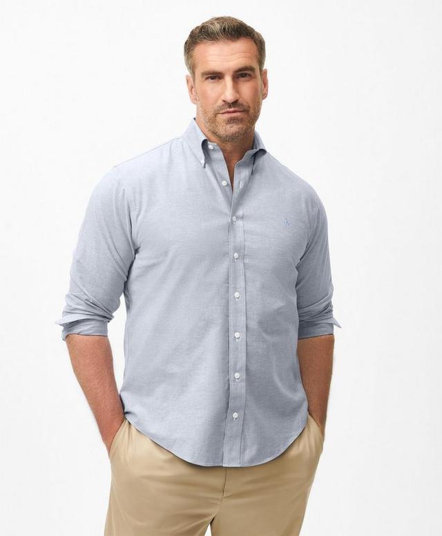 Big & Tall Stretch Cotton Non-Iron Oxford Polo Button Down Collar, Shirt Product Image