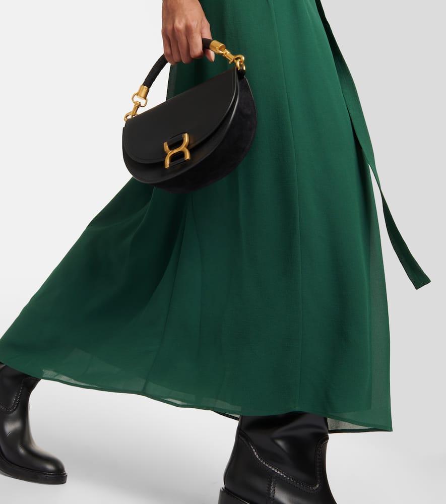 CHLOÉ Midikleid Aus Seide In Green Product Image