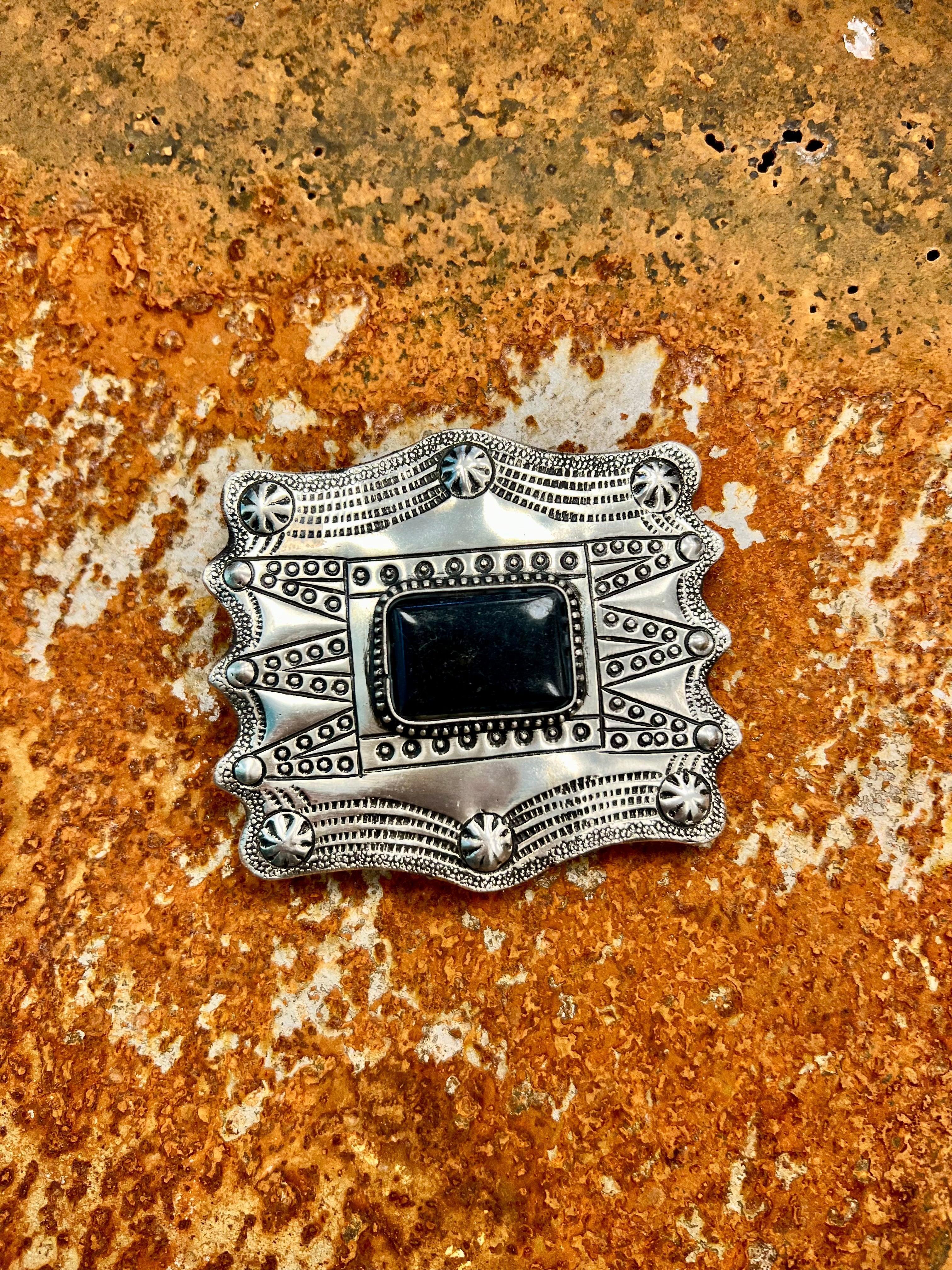 Western Storm Belt Buckle Product Image