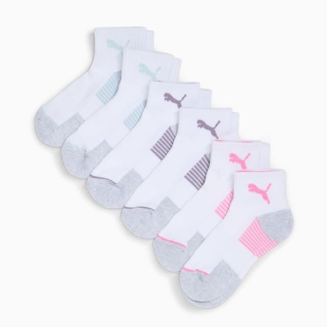 Women's Half-Terry Quarter Length Crew Socks (6 Pairs) Product Image